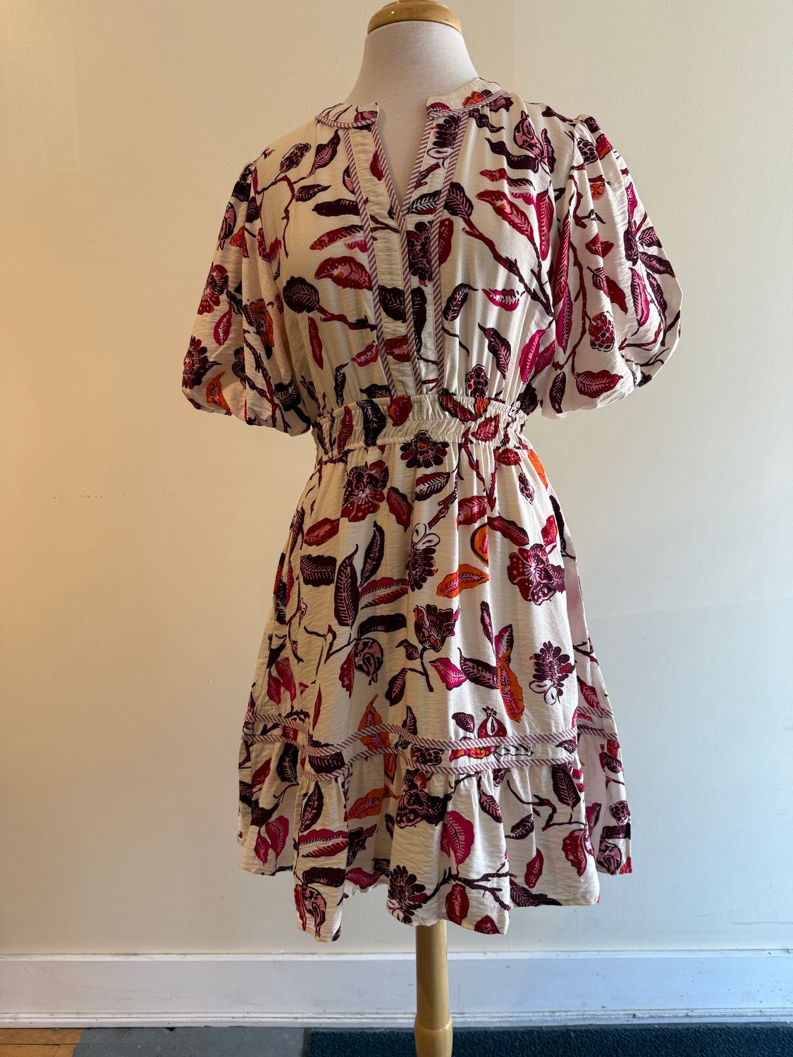 Patty Floral Smock Dress, Size: Small
