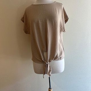Julie Tie Front Rolled Sleeve Top