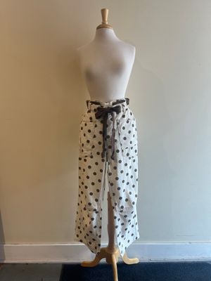 Pearl Polka Dot Tie Barrel Pants