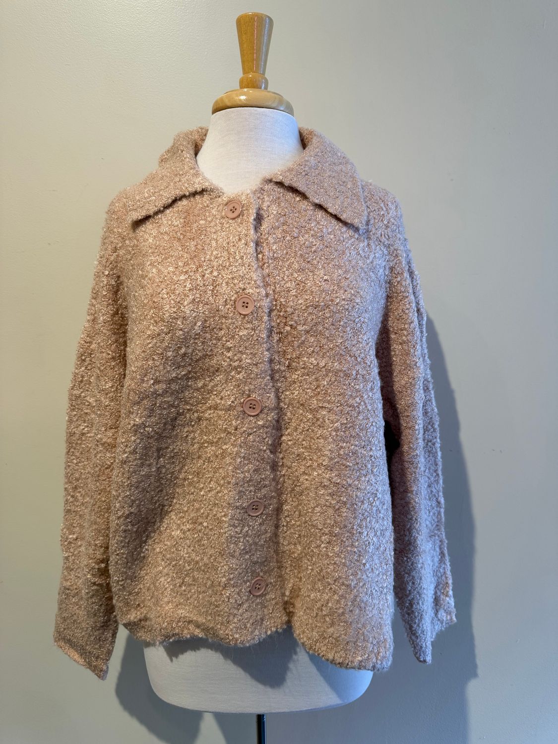 Bowie Fuzzy Button Cardi