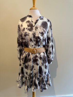 Vail Printed Belt Flare Dress
