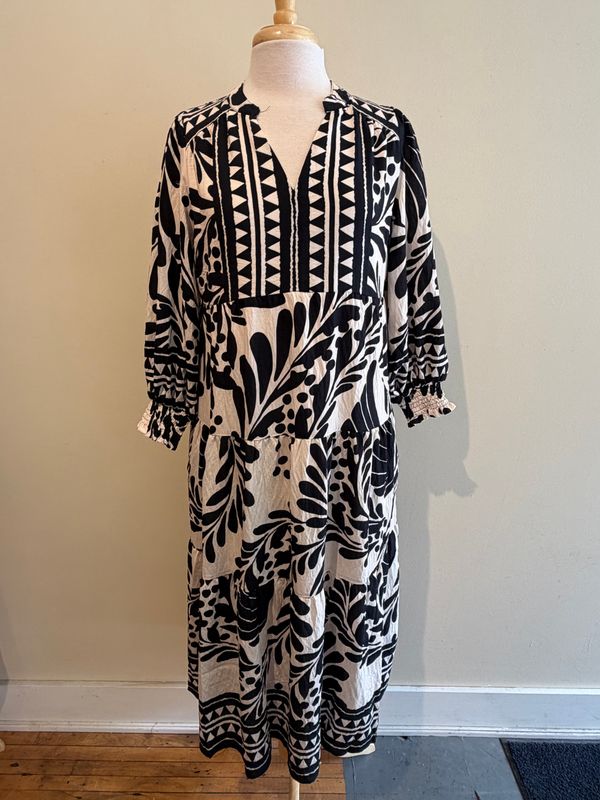 Ingrid Botanical Pocket Midi Dress