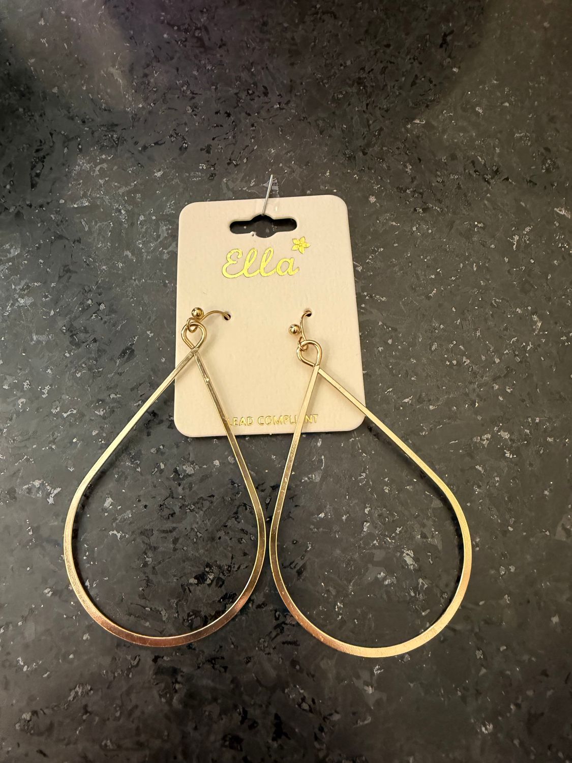 Gold Teardrop Earrings