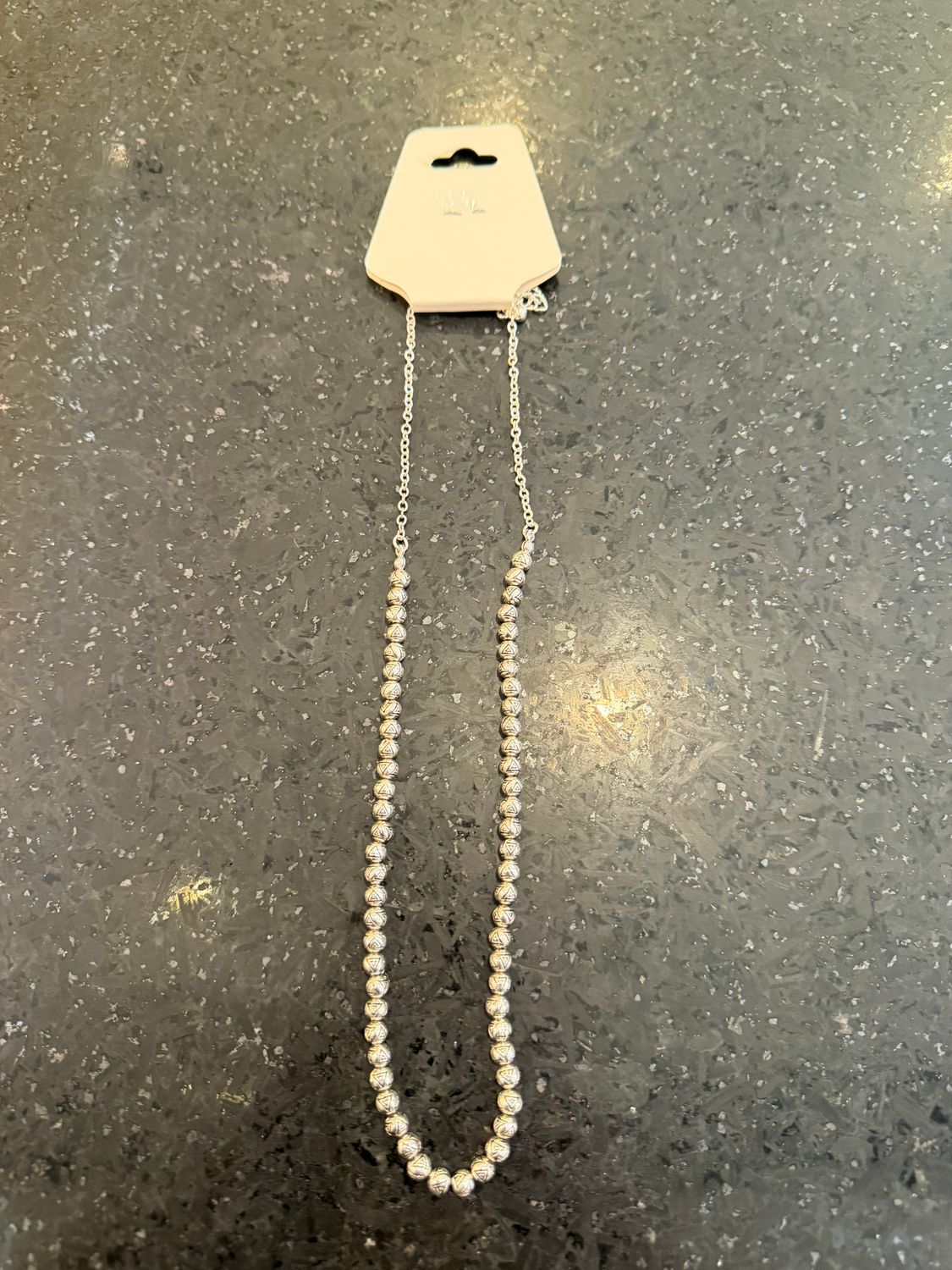 Silver Beaded Necklace
