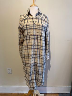 Jessie Plaid Button Down Shirt Dress