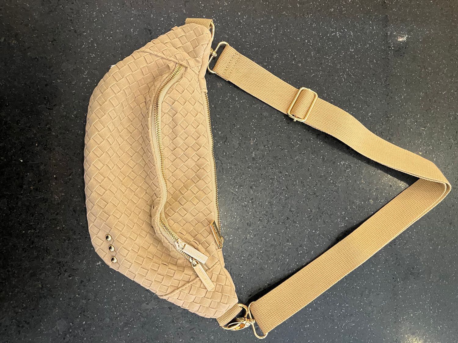 Susie Suede Bum Bag, Color: Oat