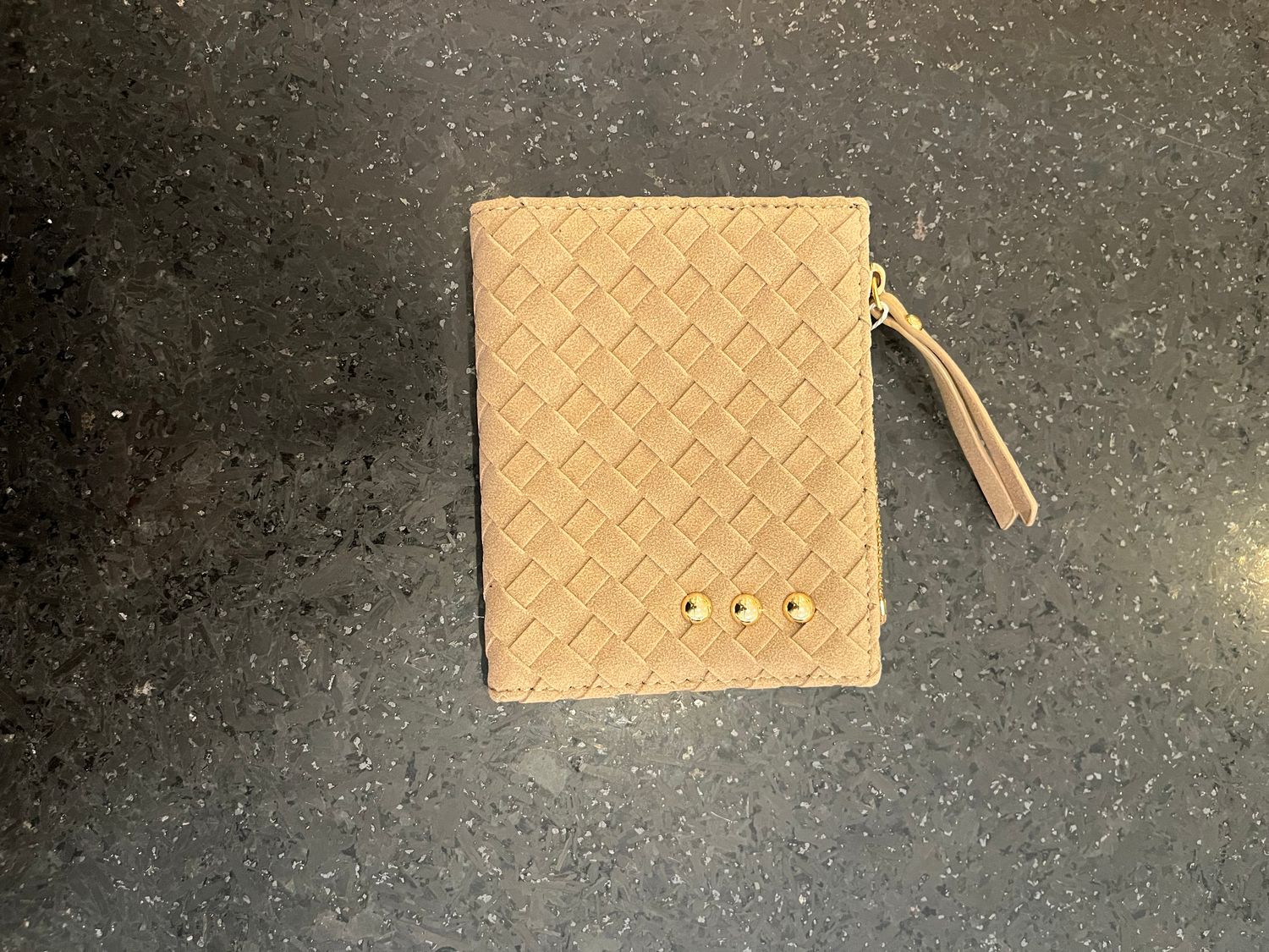 Kat Suede Wallet, Color: Taupe