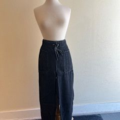 Alicia Black Drawstring Crop Pants