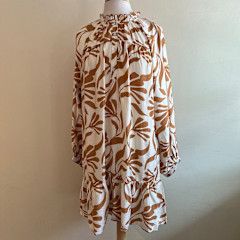 Collins Printed Buttons LS Dress