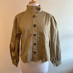 Willa Khaki Button Utility Jacket