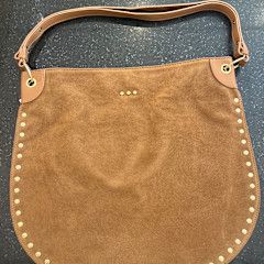 Rosalie Rivet Suede Hobo Bag