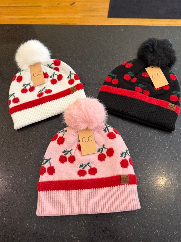 CC Cherry Pom Beanie