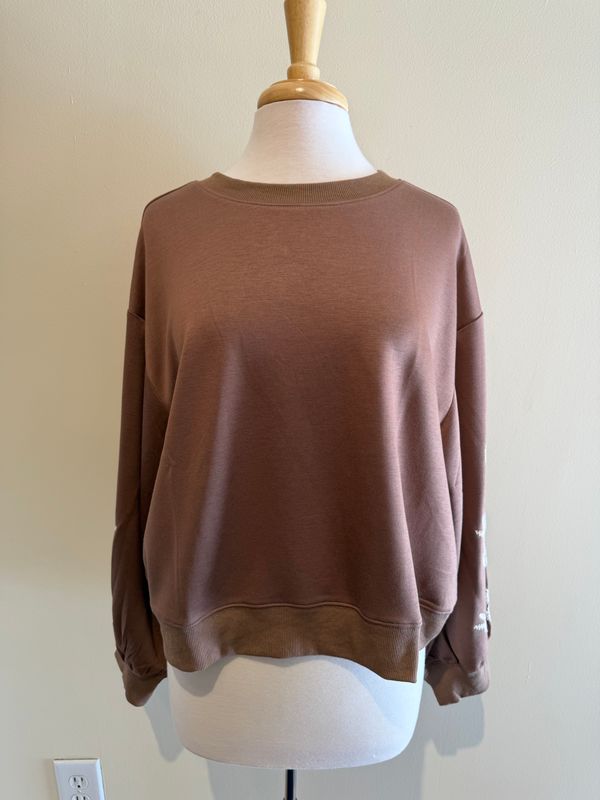 Erika Mocha Embroid LS