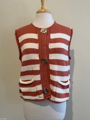 Esme Stripe Button Sweater Vest