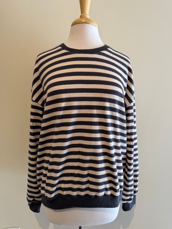 Solene Gray Stripe LS