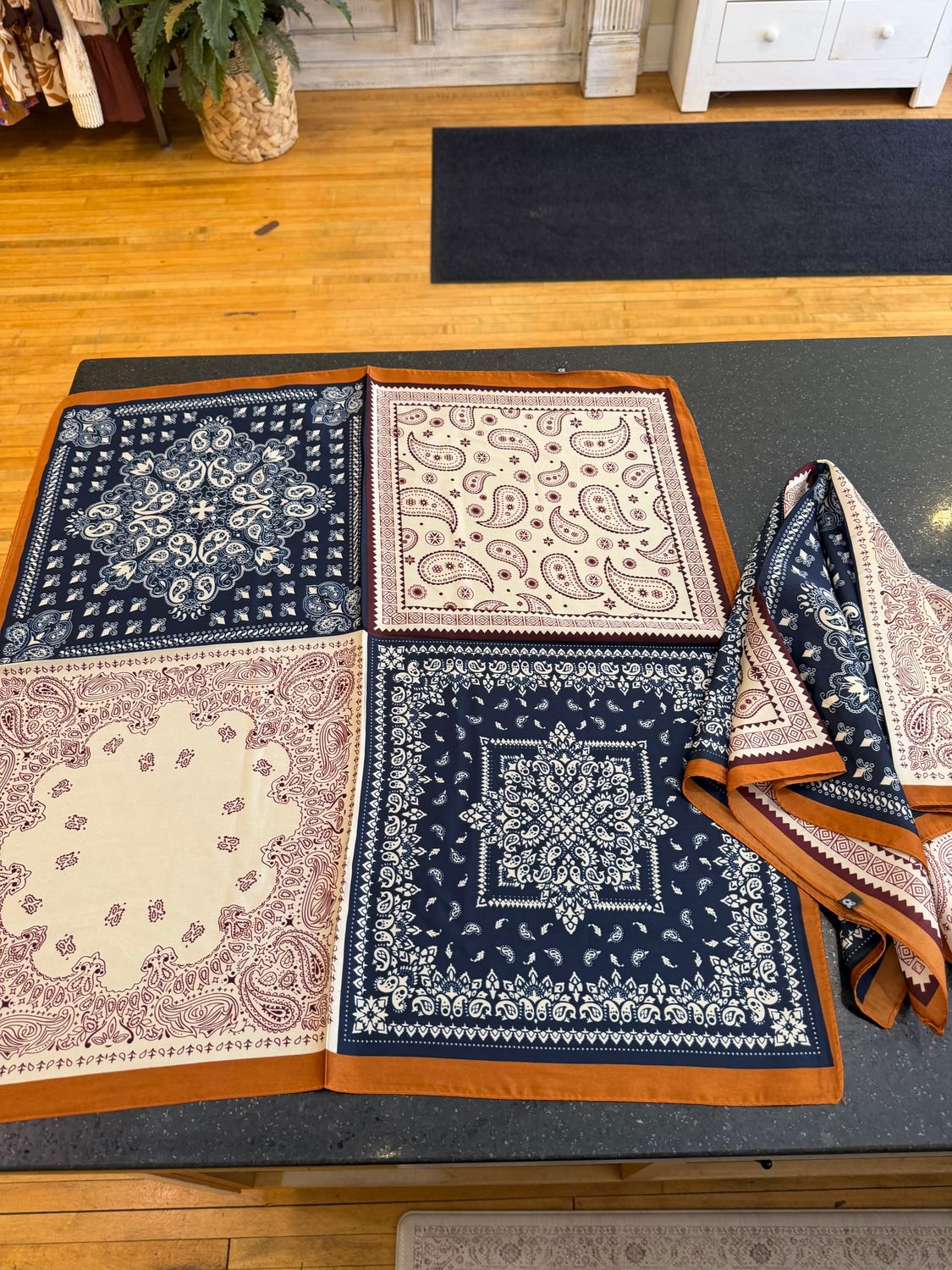 Patchwork Paisley Bandana Square Scarf
