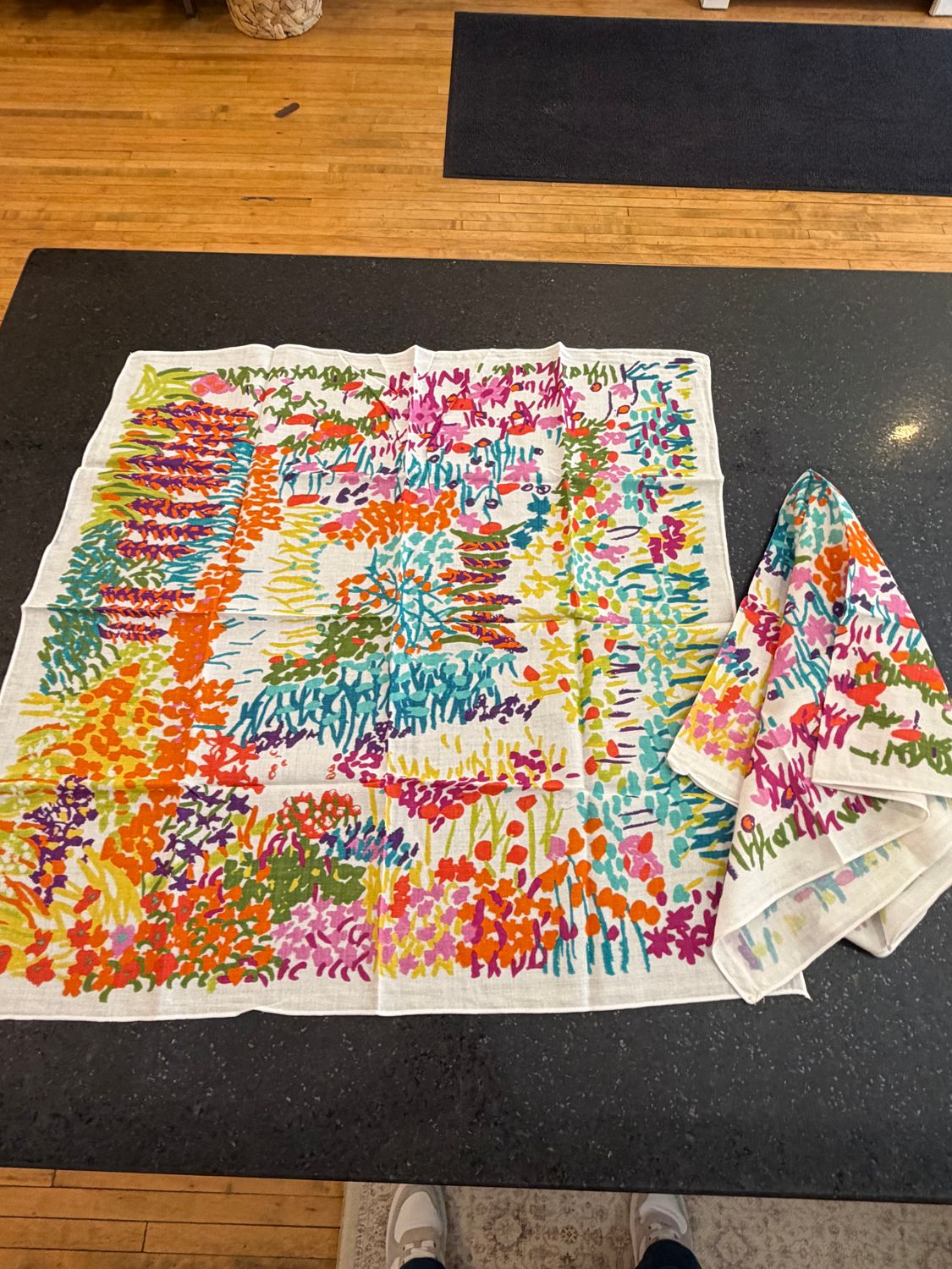 Bright Floral Cotton Bandana Scarf