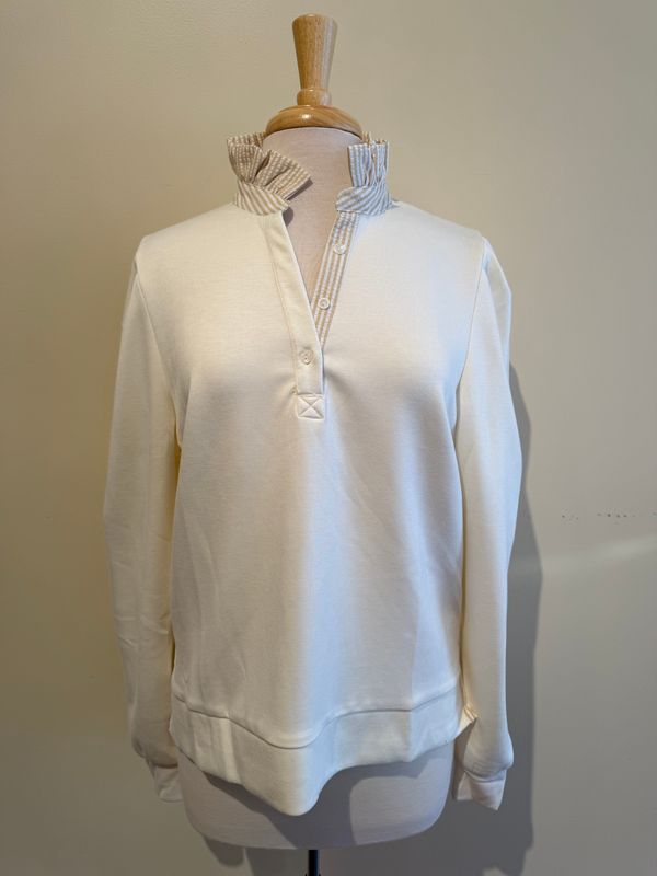 Emily Stripe Ruffle LS