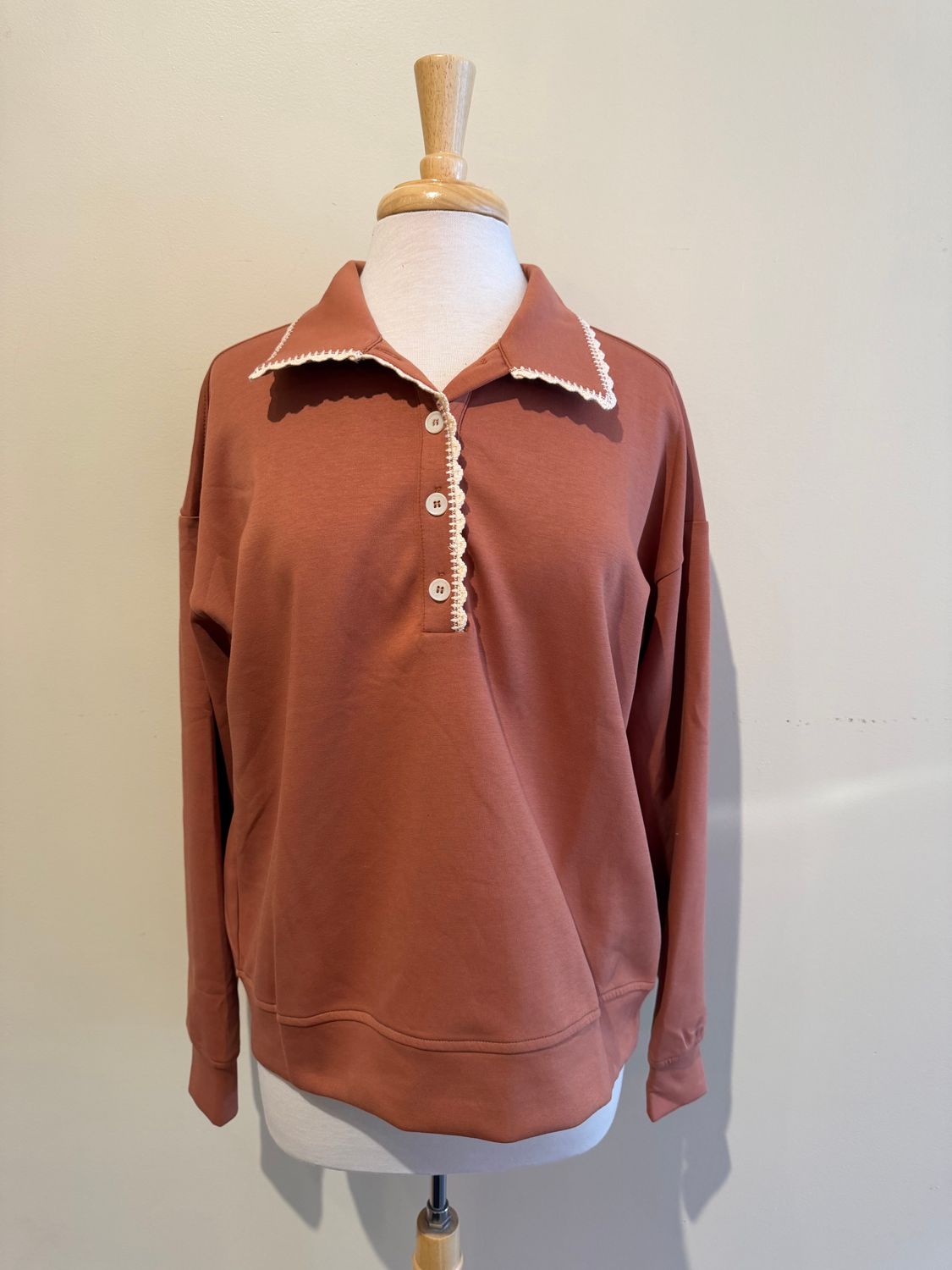 Joanna  Button Crochet LS