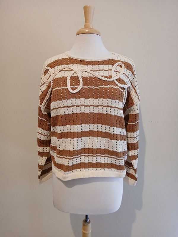 Nellie Stripe Open Knit Sweater