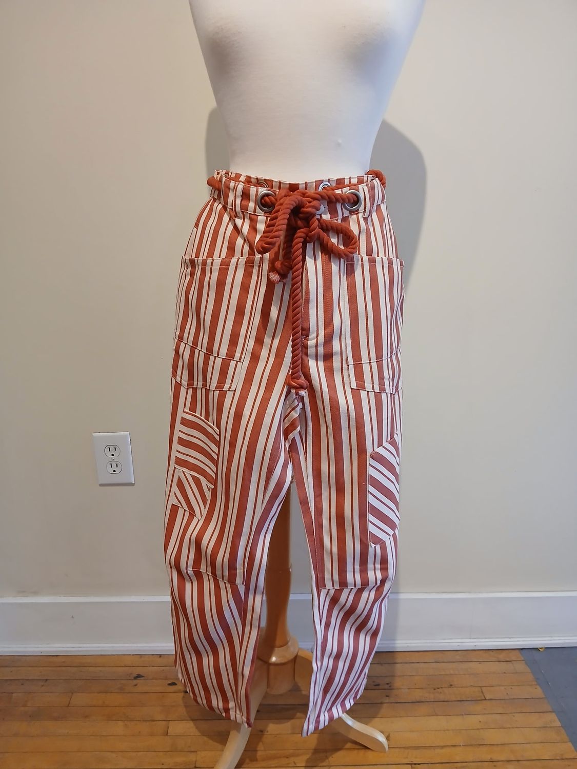 Minnie Red Stripe Wide Leg Pants