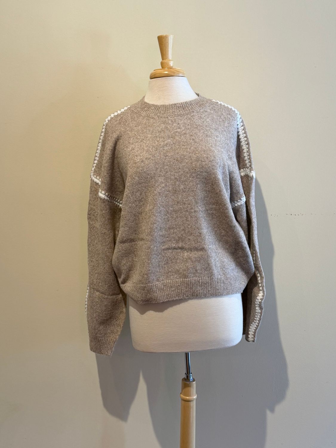 Murphy Contrast Stitch Sweater