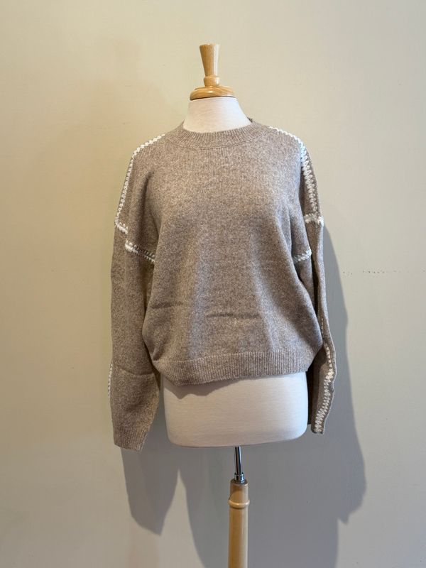 Murphy Contrast Stitch Sweater