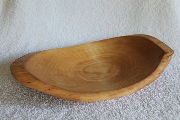 Hand Crafted, Hand Turned, Vermont Made Live Edge Platter #4562 Made from Vermont Yellow Birch