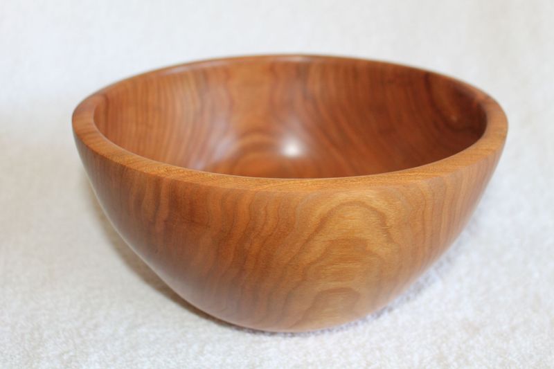 Hand Crafted, Hand Turned, Vermont Made Wooden Bowl #4652 made from Vermont Cherry.  Size may vary +/- 1/4"