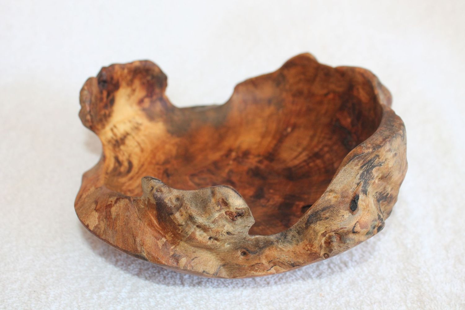 Hand Crafted, Hand Turned, Vermont Made Wooden Burl Bowl/Art Piece #4733, made from a Vermont Maple Burl