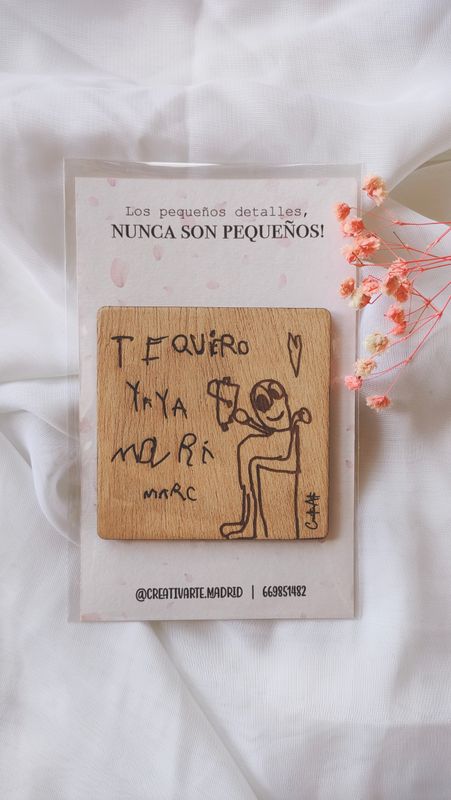PLAQUITA IMÁN CON DIBUJO REAL DEL PEQUE
