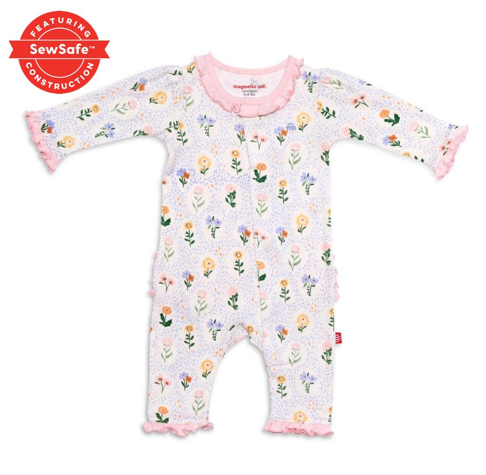 ABBEY RUFFLE ORG COTTON COVERALL, Size: 0-3M