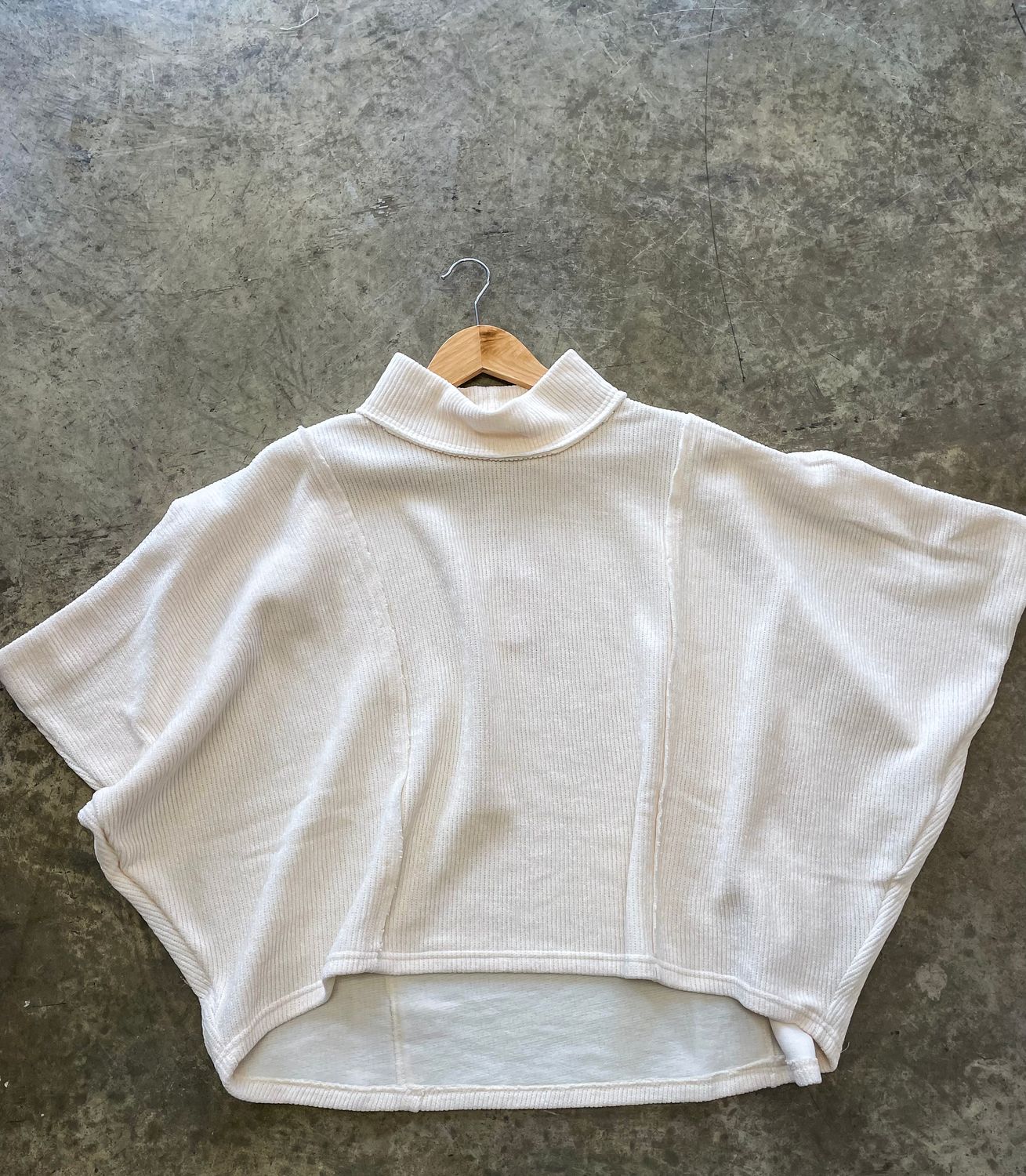 SOFT KNIT PULLOVER PONCHO TOP