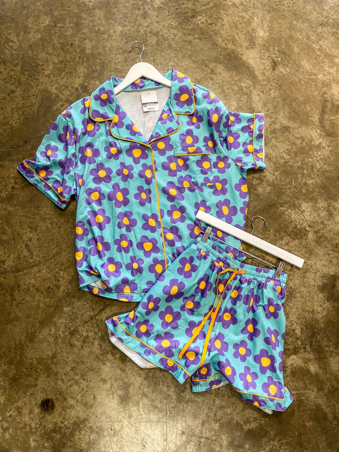 FLOWER PRINT SHORT SLEEVE PJ SET