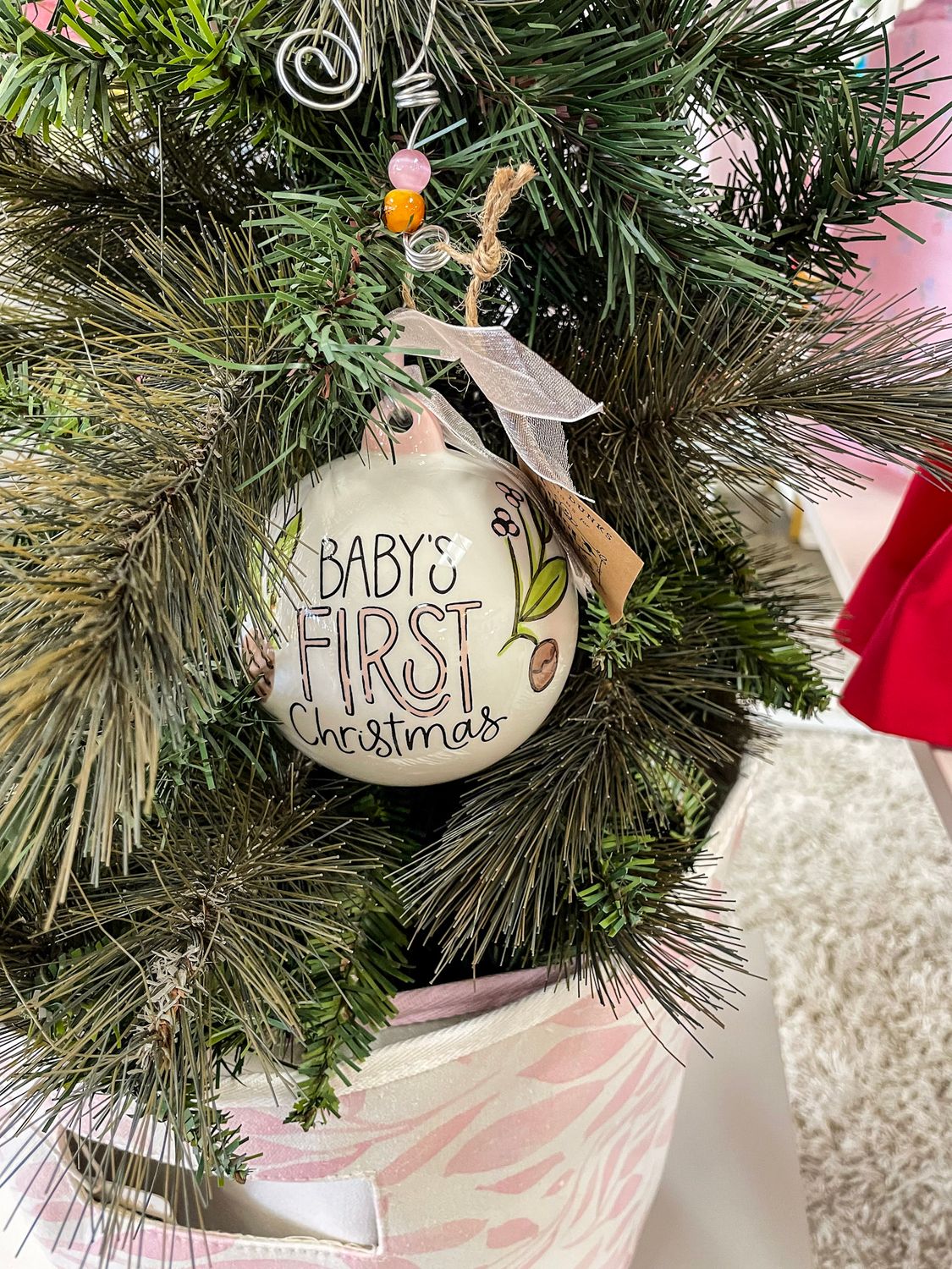 BABY GIRL 1ST CHRISTMAS ORNAMENT
