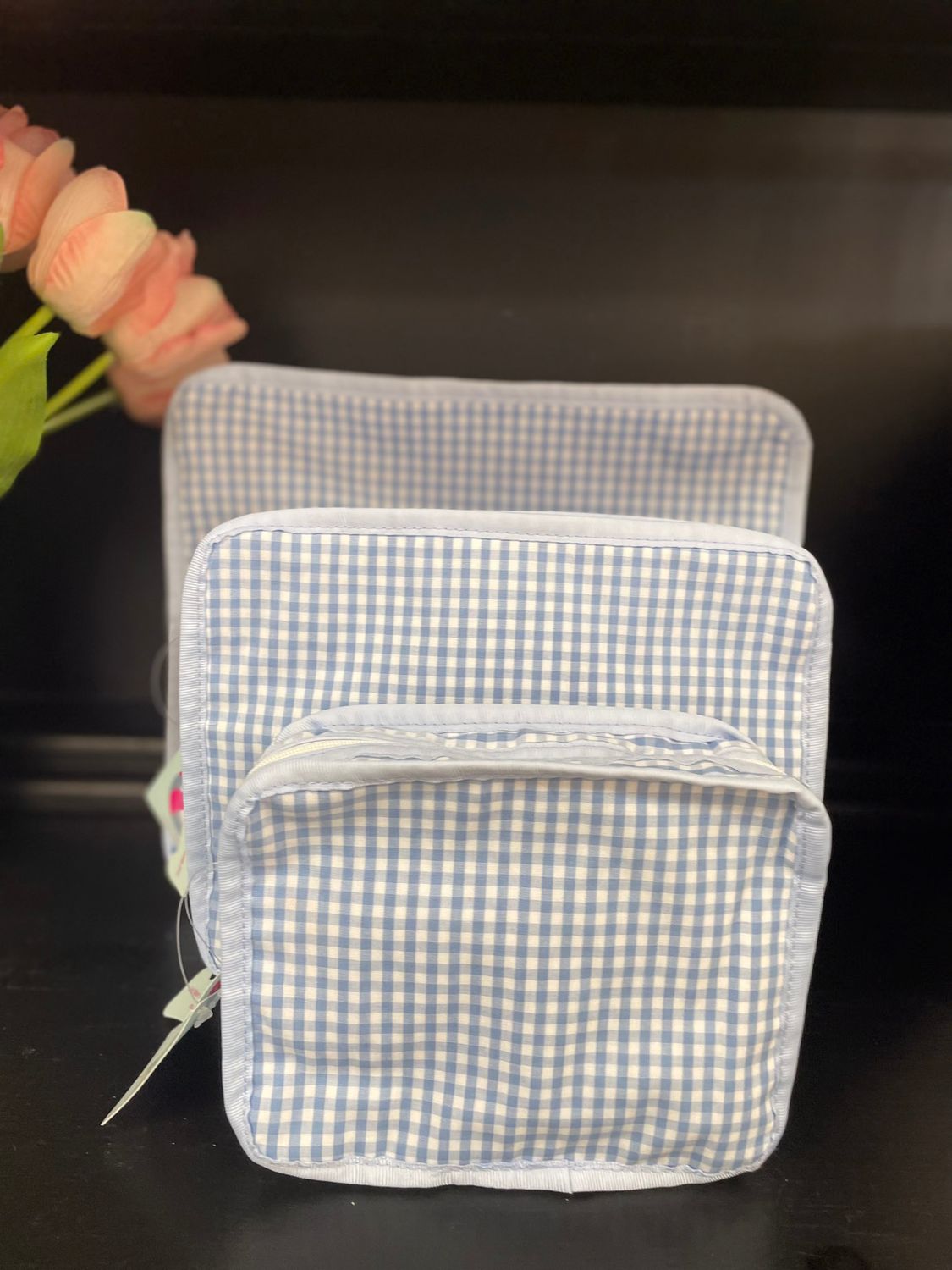 BABY BLUE GINGHAM STACKING SET