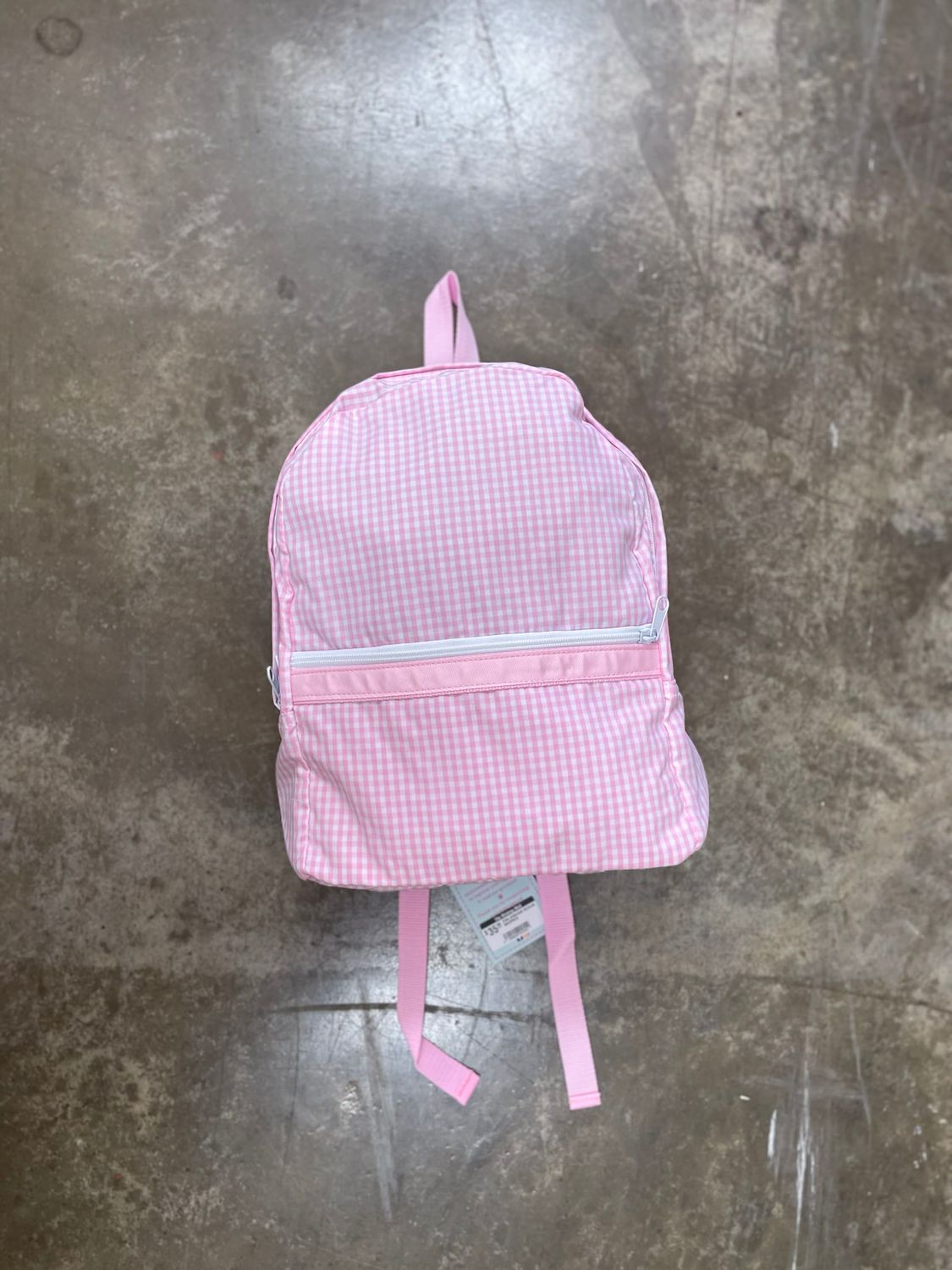 PINK GINGHAM MEDIUM BACKPACK