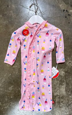 PINK SUNDAE FUNDAY GOWN/HAT SET NB-3MOS