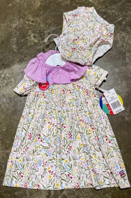ASHLEIGH GOWN/HAT SET NB-3MOS