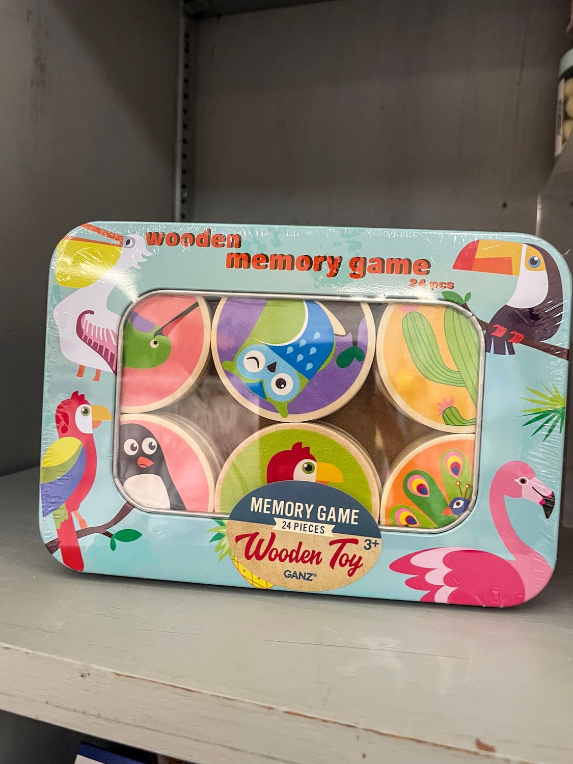 BIRD WOODEN MEMORY GAME