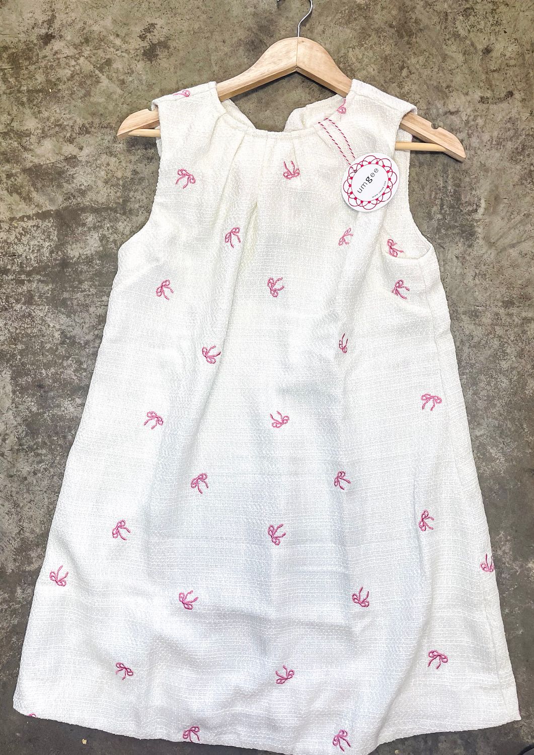 NO LINING RIBBON EMBROIDERED MINI DRESS