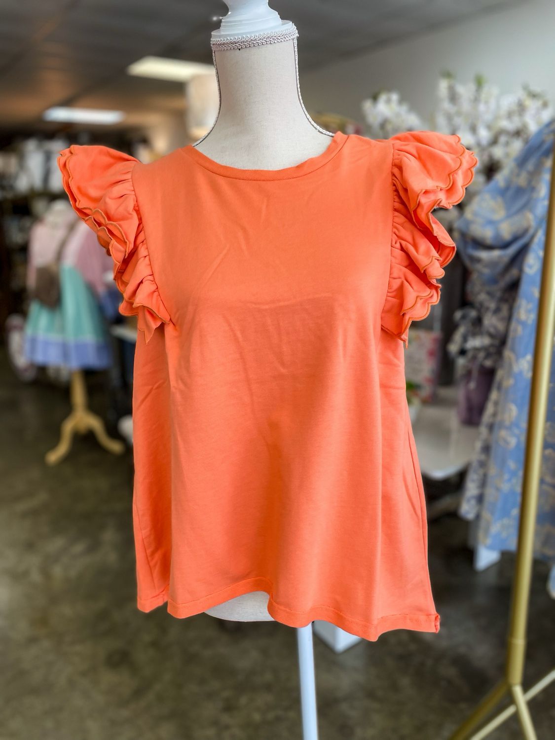 SUGAR CORAL FRENCH TERRY TOP