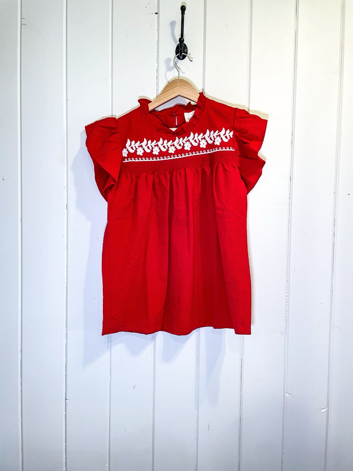 MAGENTA SMOCKED DETAIL TOP