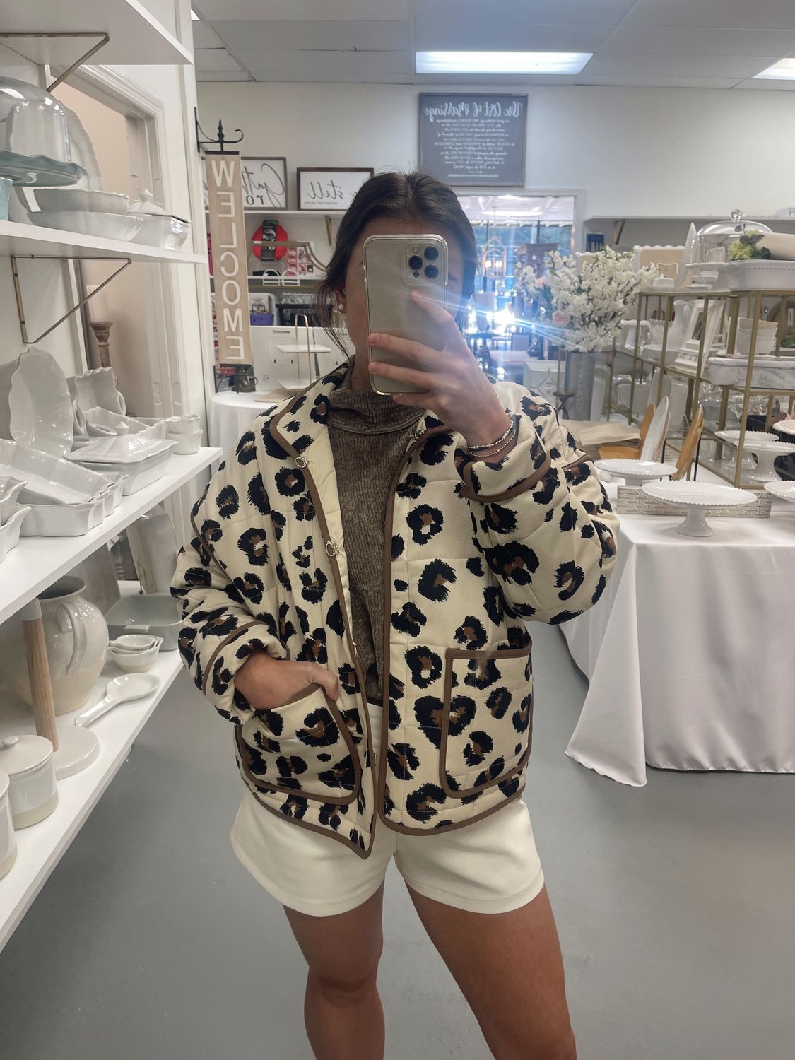 Cheetah Print Quilt Jacket