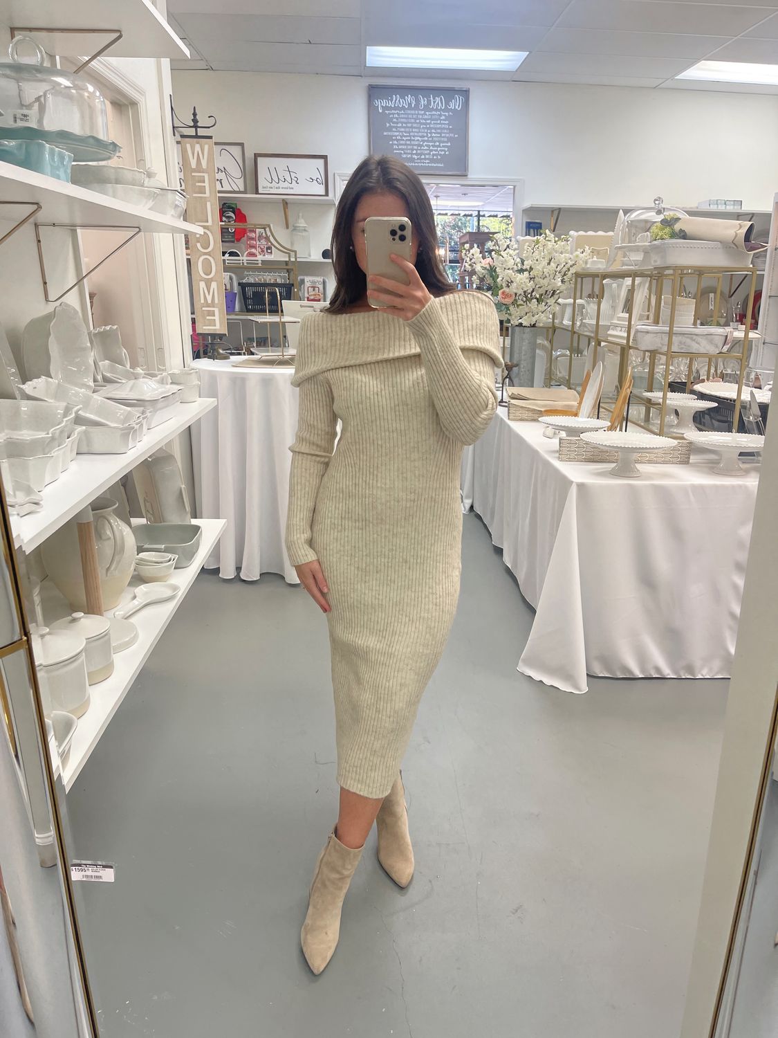 OATMEAL SWEATER DRESS