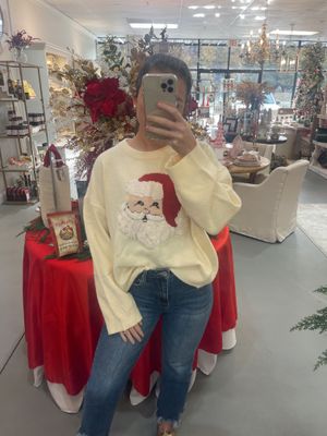 SANTA CHRISTMAS CREW NECK SWEATER