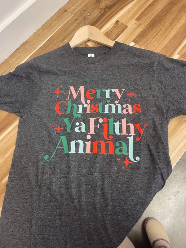 Merry Christmas Ya Filthy Animal T Shirt