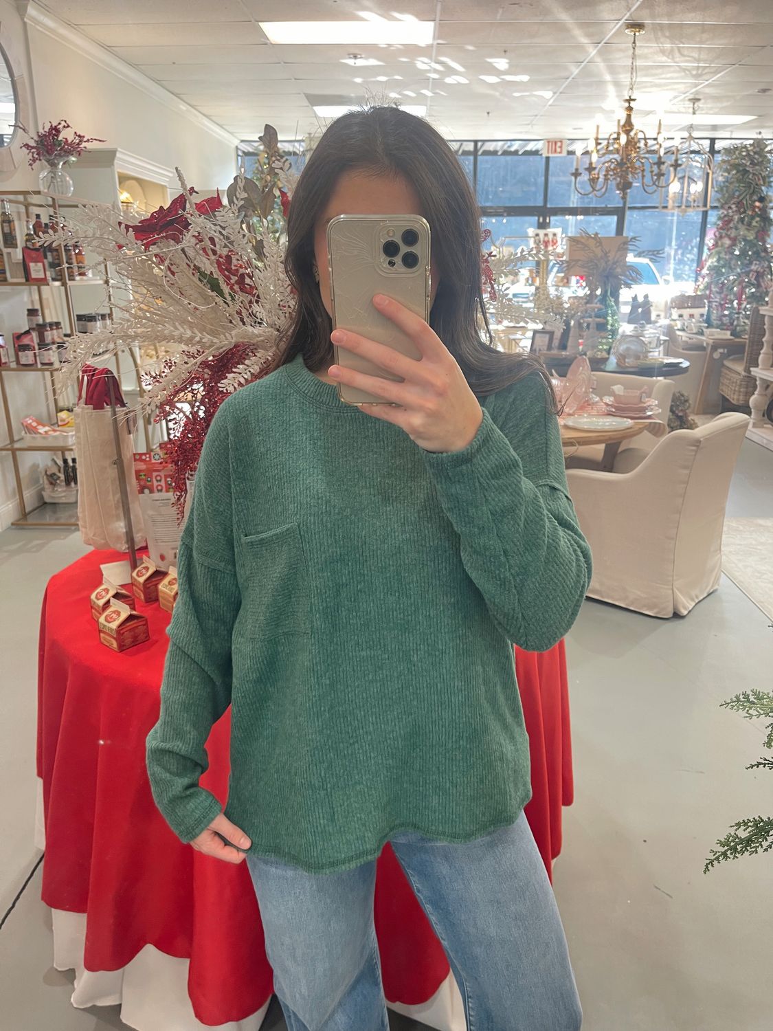 RIBBED BRUSHED MELANGE HACCI SWEATER