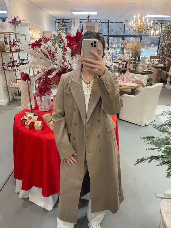 LONG BROWN DRESS COAT