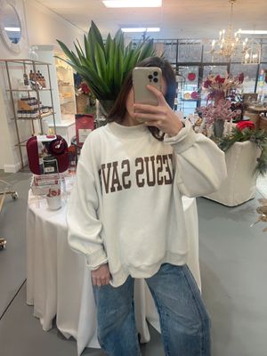 CROSS &amp; JESUS SAVES REVERSIBLE SWEATSHIRT